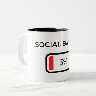 Social Battery 3% - Coffee Mug
