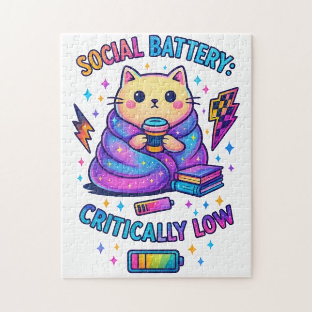 Social Battery Critically.... Jigsaw Puzzle (Vertical)