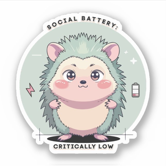 Social Battery Critically Low – Relatable Mood (Front)