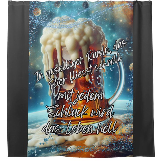 social beer shower curtain (Front)
