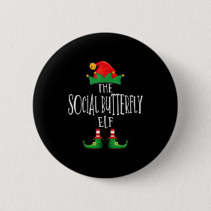 Social Butterfly Elf Shirt Family Matching Group C 6 Cm Round Badge