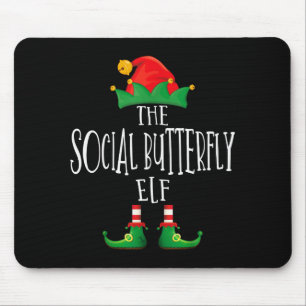 Social Butterfly Elf Shirt Family Matching Group C Mouse Mat