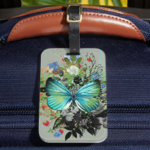 Social Butterfly  Luggage Tag