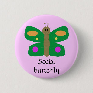 Social Butterfly pin