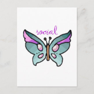 social butterfly postcard