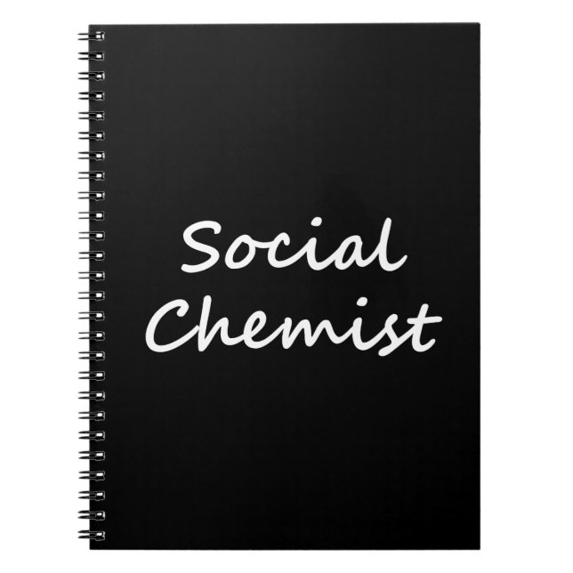 Social Chemist Bartender Witty Smart Notebook (Front)