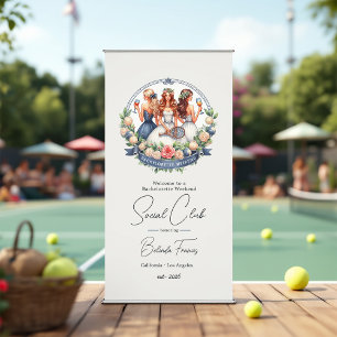 Social Club Bachelorette Party Welcome Retractable Banner