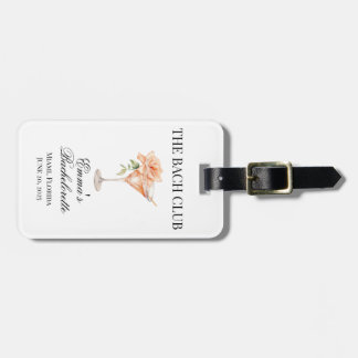 Social Club Blush Cocktail Bridesmaid Trip Luggage Tag