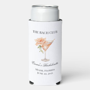 Social Club Blush Cocktail Custom Bridesmaid  Seltzer Can Cooler