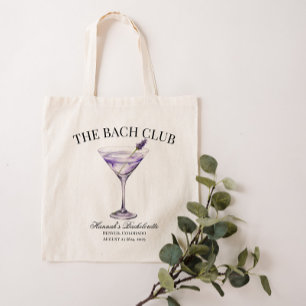 Social Club Lavender Cocktail Girls Trip Canvas Tote Bag
