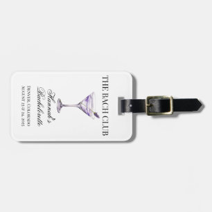 Social Club Lavender Cocktail The Bach Girls Trip Luggage Tag