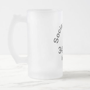 Social club name add team player name date year ma frosted glass beer mug