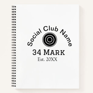 Social club name add team player name date year ma notebook
