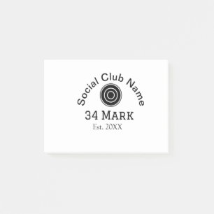 Social club name add team player name date year ma post-it notes