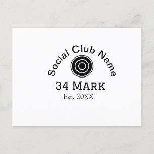 Social club name add team player name date year ma postcard