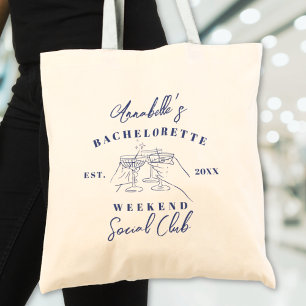 Social Club Preppy Bachelorette Party Tote Bag