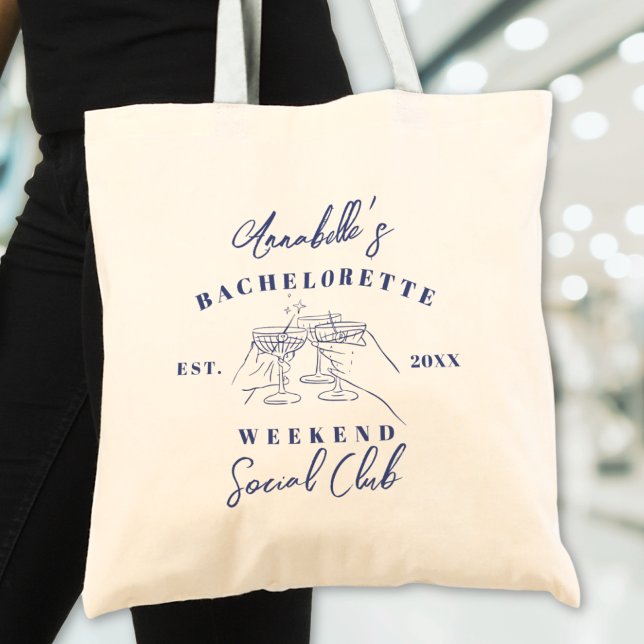 Social Club Preppy Bachelorette Party Tote Bag (Social Club Preppy Bachelorette Party Tote Bag)