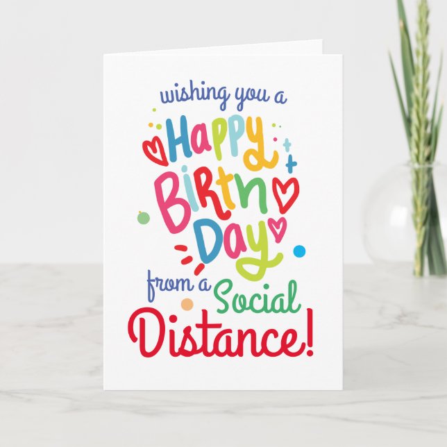 Social Distance Birthday Card (Front)