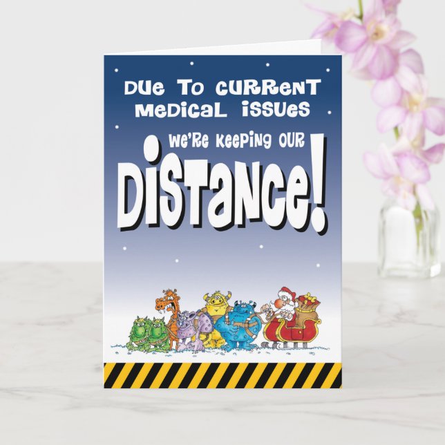 Social Distance Christmas Card (Orchid)