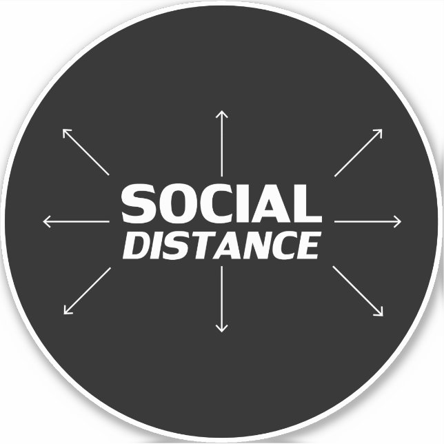 "Social Distance" Covid 19 Large Floor Circle (Front)