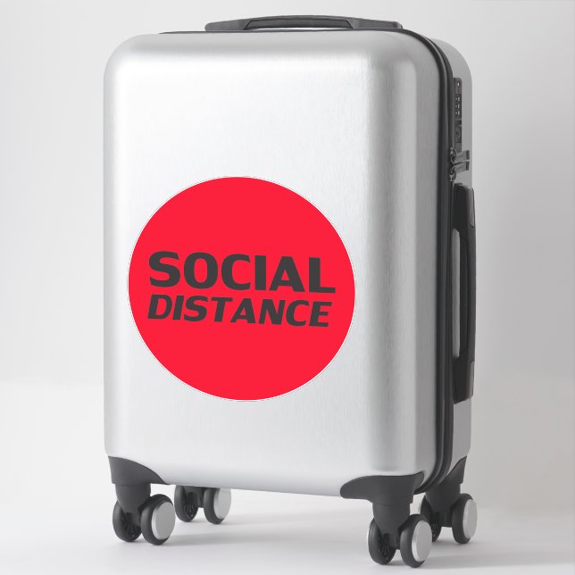 "Social Distance" Covid 19 Large Floor Circle (Suitcase)