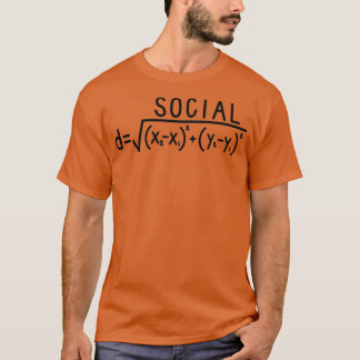 Social Distance formula Light Blue  T-Shirt