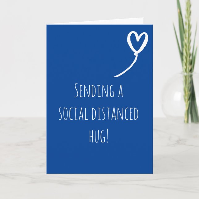 Social Distance Hug Miss You Birthday Card (Front)