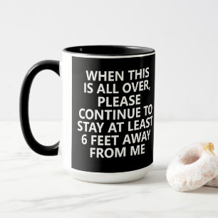 Social Distance Introvert Humor Mug