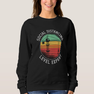 Social Distance Level Expert Crane Operator Retro Sweatshirt