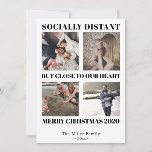 Social distance Merry Christmas 2020 photo card