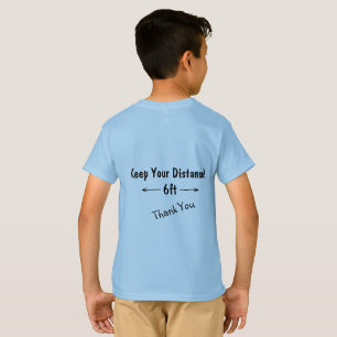 Social Distance Personalised Front Thank You Back T-Shirt