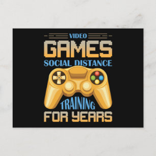 Social Distance Training For Years Video Game Postcard