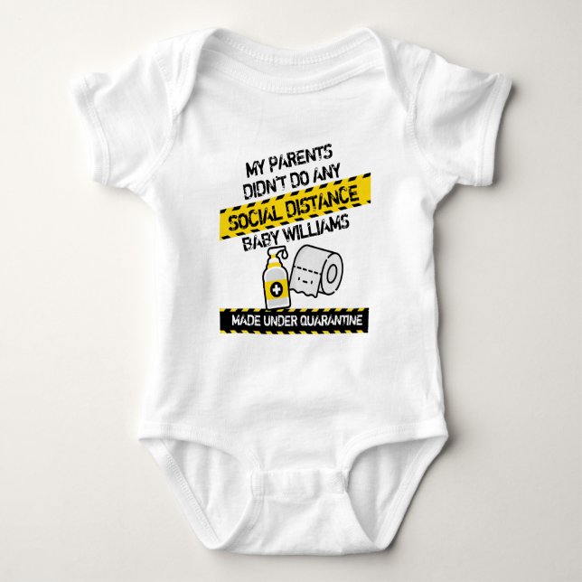 Social Distancing Baby Bodysuit (Front)