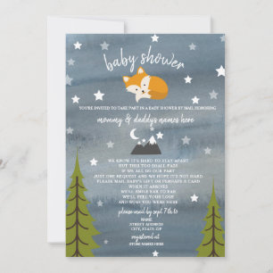 Social Distancing Baby Shower By Mail Fox Invitation