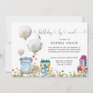 Social Distancing Birthday by Mail Invitation