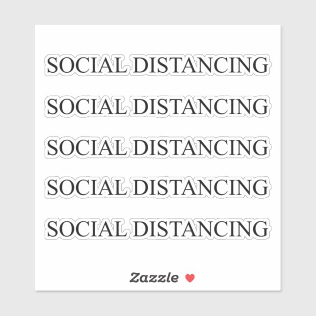 Social distancing black elegant serif typography 5 (Sheet)