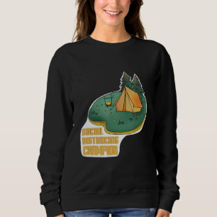Social Distancing Champion Camping Outdoor Activit Sweatshirt