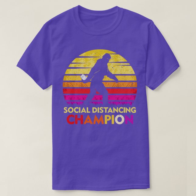 Social Distancing Champion Funny Toilet Paper T-Shirt (Design Front)