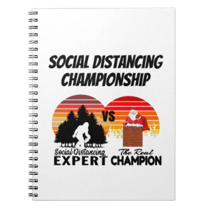 Social Distancing Championship - Yeti Santa Claus Notebook