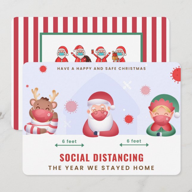 Social Distancing Christmas Card (Front/Back)