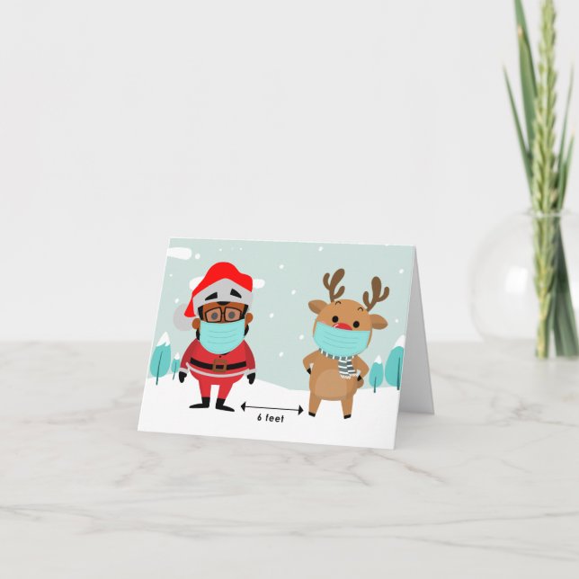 Social Distancing Christmas Greeting Card (Front)