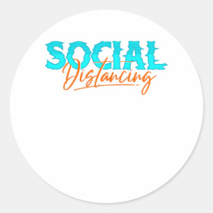 Social Distancing Classic Round Sticker
