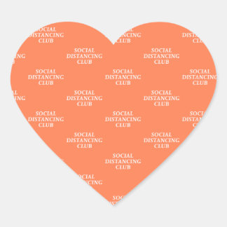 Social Distancing Club Heart Sticker