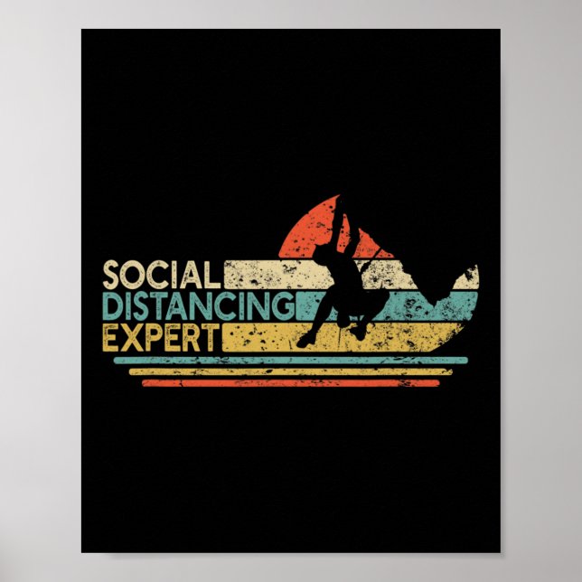 Social Distancing Expert Climbing Vintage Rock Cli Poster (Front)