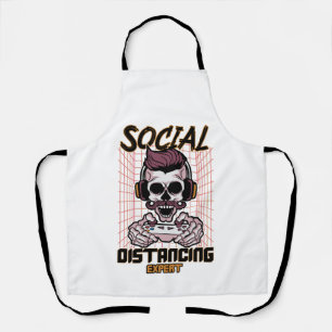 Social distancing expert gaming design apron