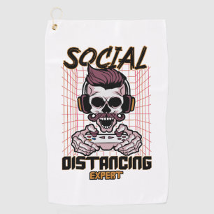 Social distancing expert gaming design golf towel