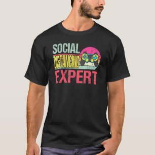 Social Distancing Expert Gaming Vintage Video Game T-Shirt