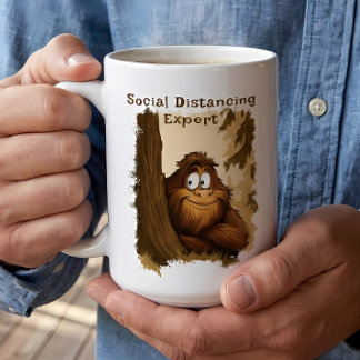 Social Distancing Expert Sasquatch Coffee Mug