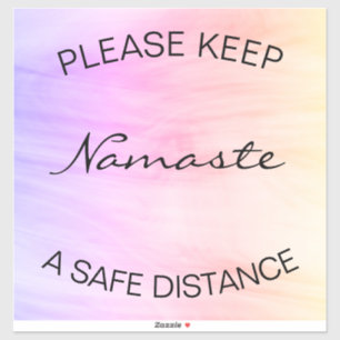 Social Distancing Floor Sticker Pastel