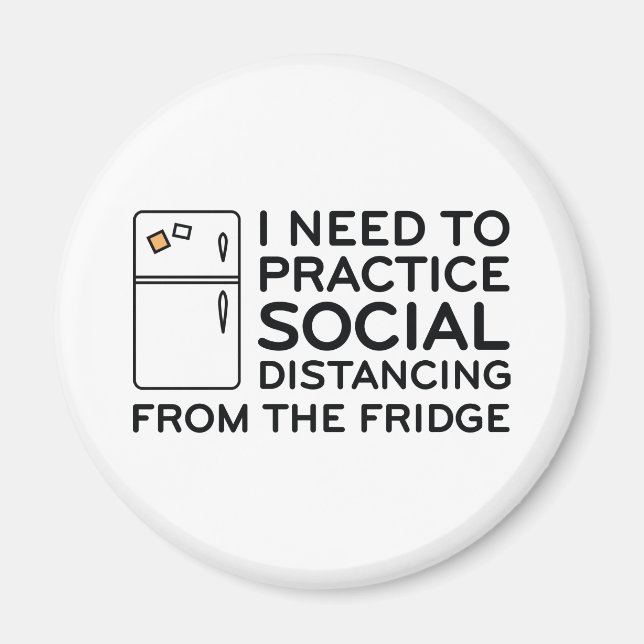 Social Distancing Fridge Magnet (Front)